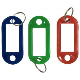 LLAVERO PLASTICO 6 PZ SIN ETIQUETA