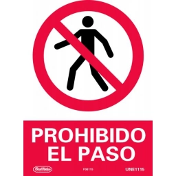 LETRERO �PROHIBIDO EL PASO�