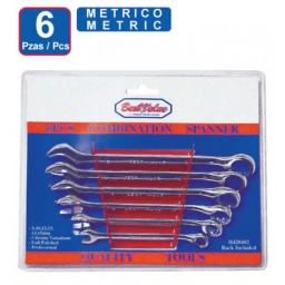 JGO LLAVE COMB. 8-15MM 6 PZ CrV CESTANTE