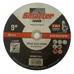 DISCO CORTE AC. METAL & INOX 9"   230X2.0X22.23MM  10 UNID