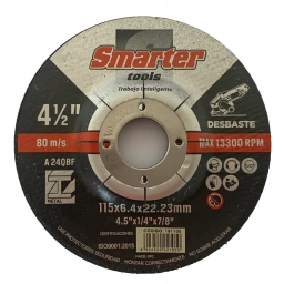 DISCO DESBASTE DE METAL 4.1/2"    115X6.4X22.23MM  5 UNID