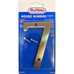 NUMERO 7 PPUERTA METAL NIQUELADO 10CM