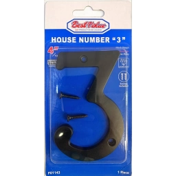 NUMERO 3 PPUERTA METAL NEGRO 10CM
